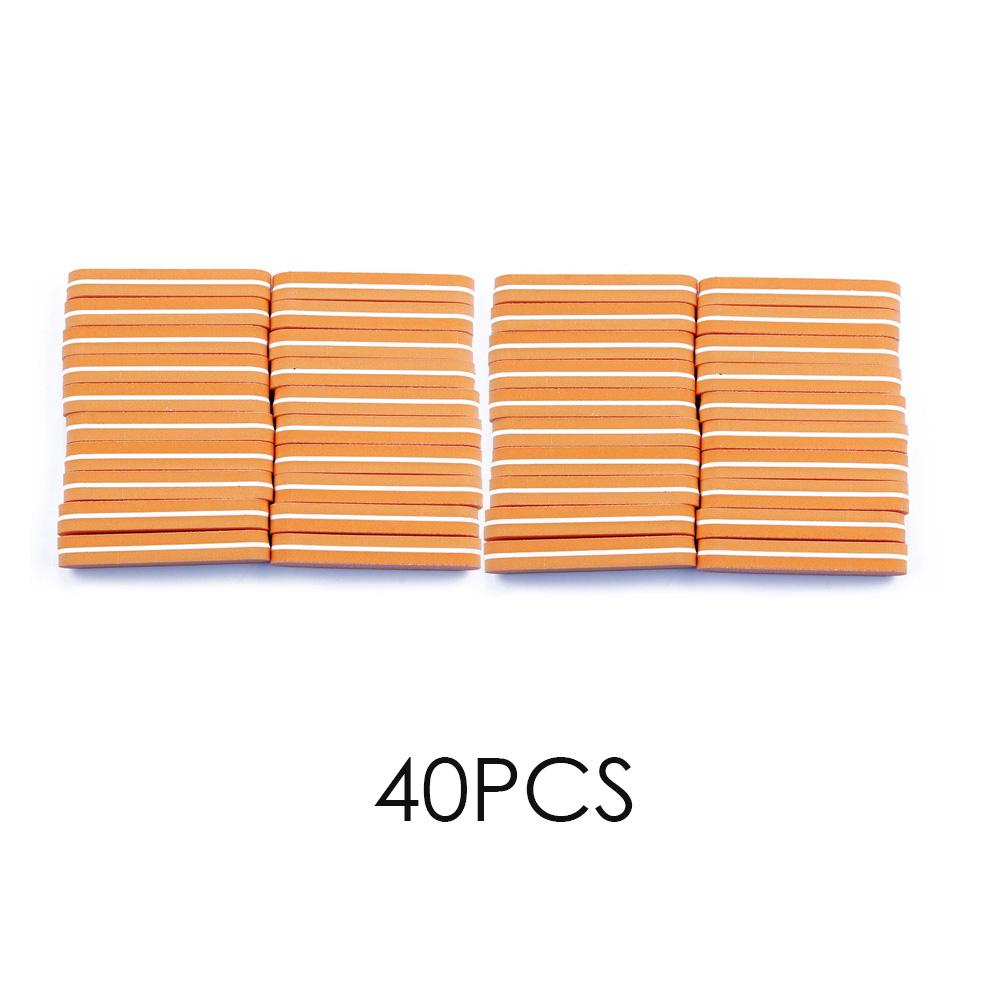40 Pcs Colorful Buffing Sanding Nail Files Pedicure Manicure Tips Sponge Buffing Sanding Files