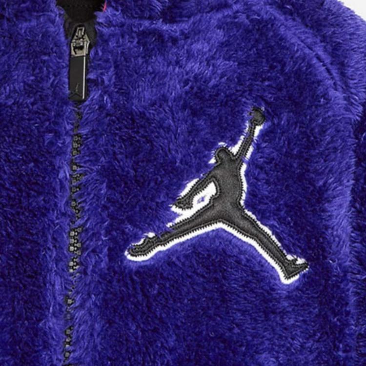 (GS) Air Jordan Jumpman Fur Jacket 'Purple Blue' Kids' HA5337-400