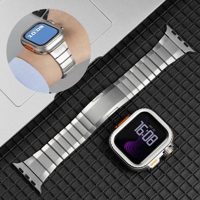 Роскошный корпус и ремешок из нержавеющей стали для Apple Watch Series 11/10 42мм 46 49 45 44мм Металл для Iwatch Ultra3/2/1 9 8 7 6 5 4 SE3/2