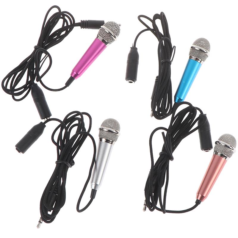 Portable 3.5Mm Stereo Studio Mic Ktv Karaoke Mini Microphone For Cell Phone Pc