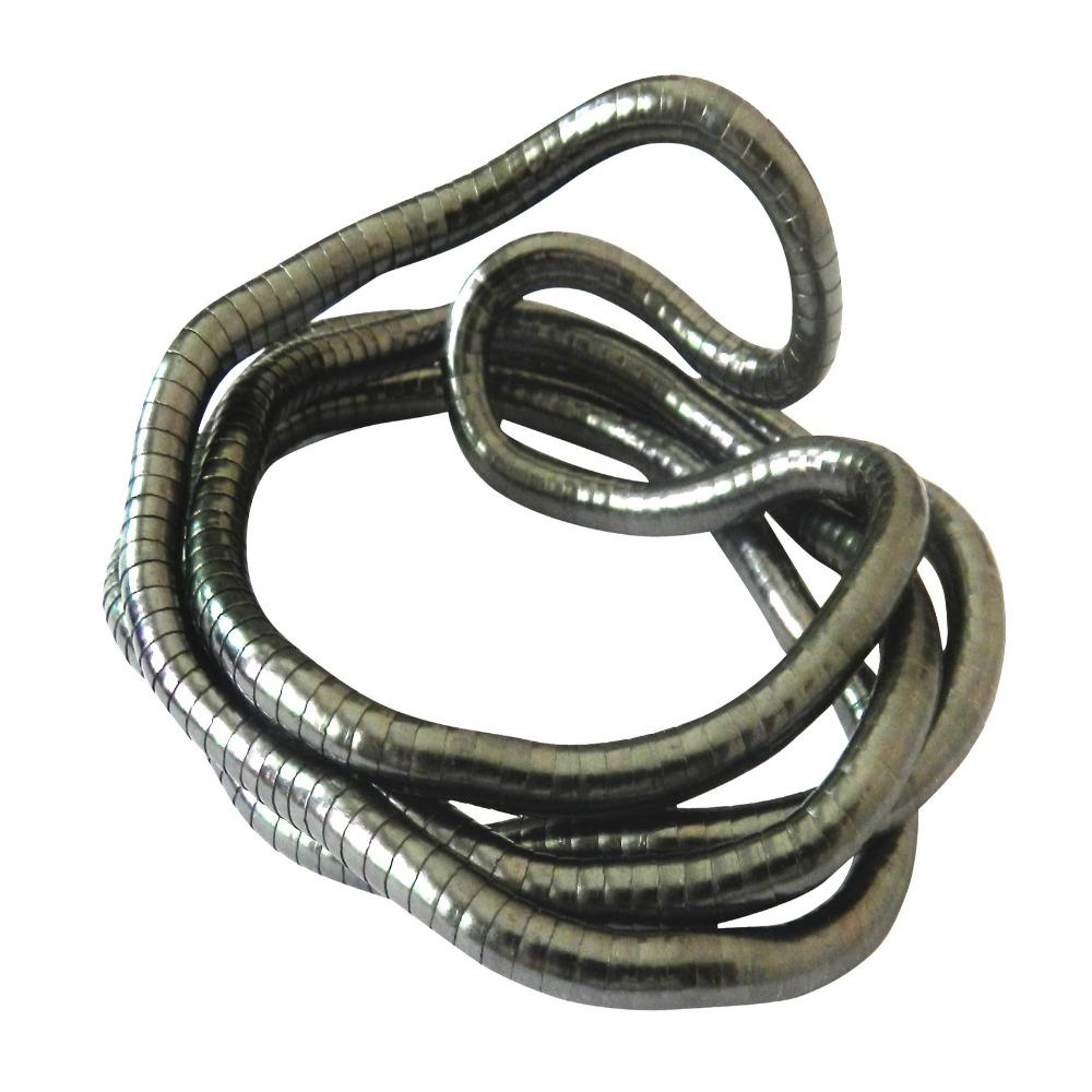 Скручивающийся 90 см гибкий чокер ювелирный сплав ожерелье браслет в виде змеи ожерелье