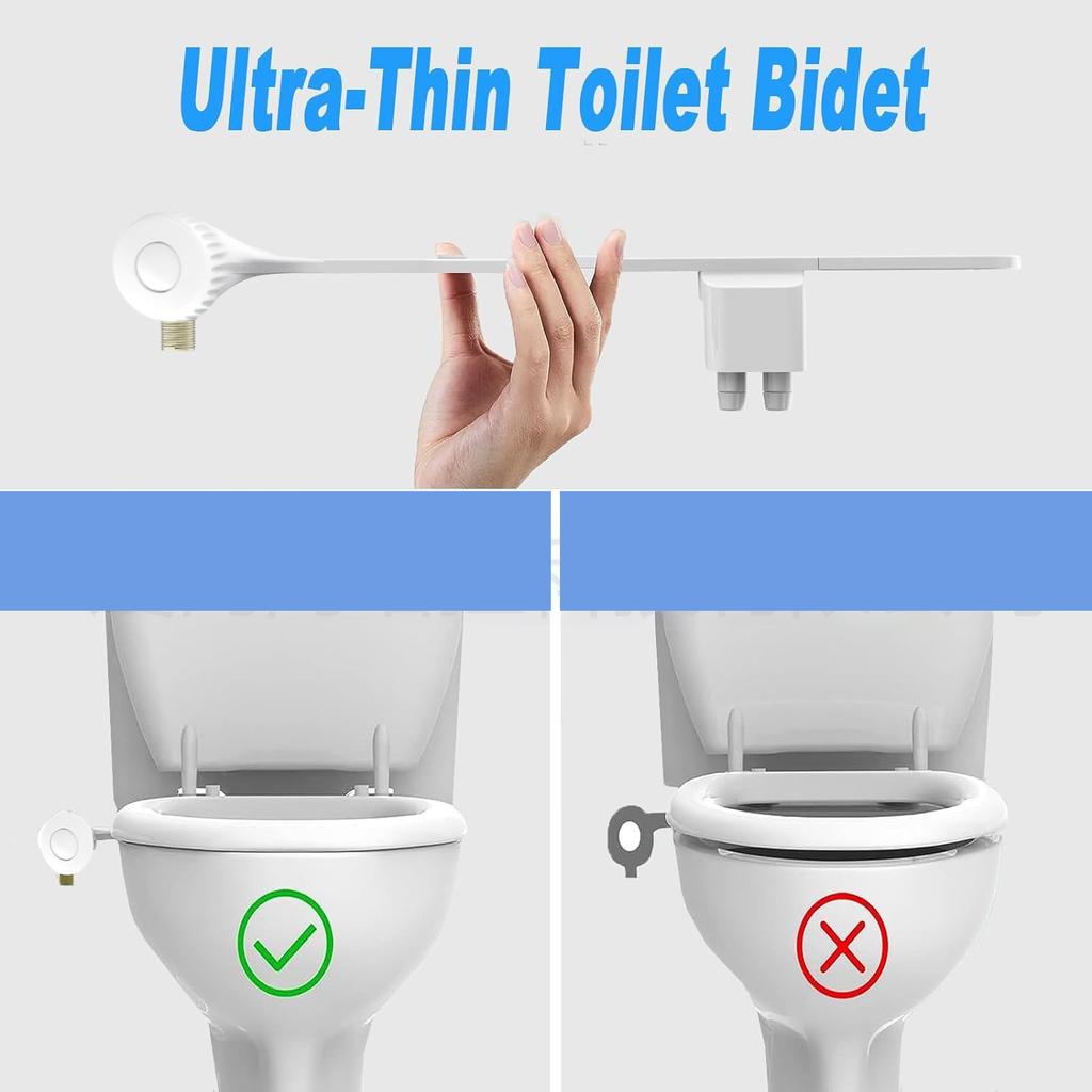 Насадки-биде для женской гигиены для унитаза. Удобный набор для личной гигиены с двойным соплом.