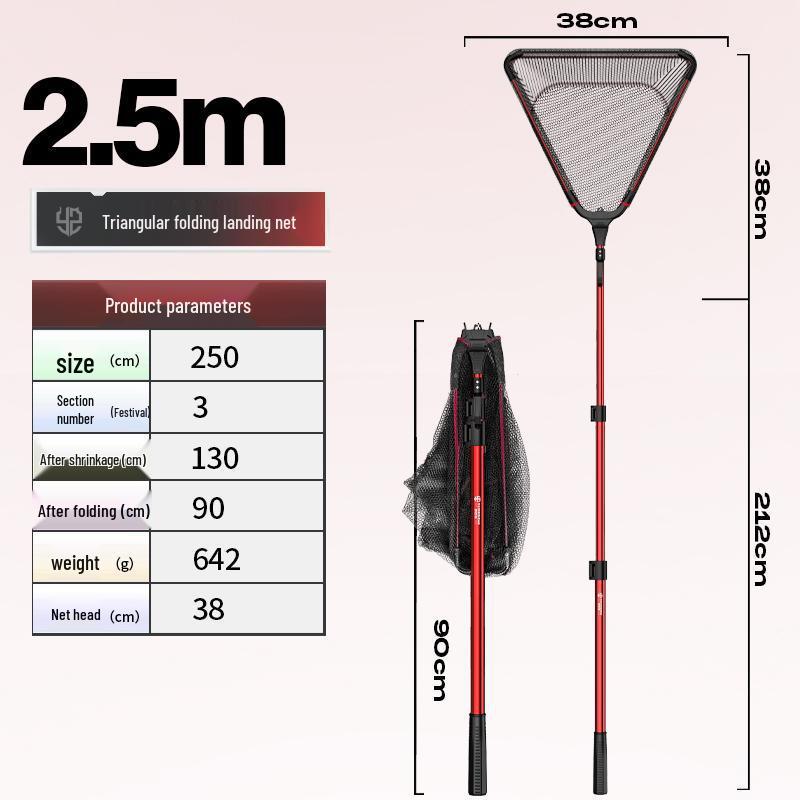 Camper Portable Telescopic Folding Landing Net with Bag for Big Fish