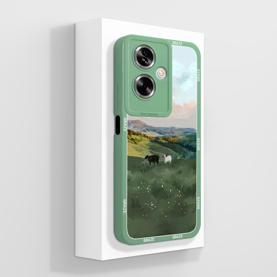 Для OPPO A79 A77 A77s A78 A83 A91 A92 A93 A93s A94 A95 A96 4G 5G чехлы для телефонов прекрасный рисунок панды котенка жидкий силиконовый противоскользящий чехол для OPPO Capa