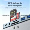 Dual-Head 8-in-1 USB Hub Docking Station with Card Reader, 3.5mm Audio, and Type-C for Mobile and Laptops