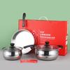 Набор посуды из нержавеющей стали, набор кухонных кастрюль, кастрюля для молока, суповая кастрюля, сковорода, подарочный набор кухонных принадлежностей