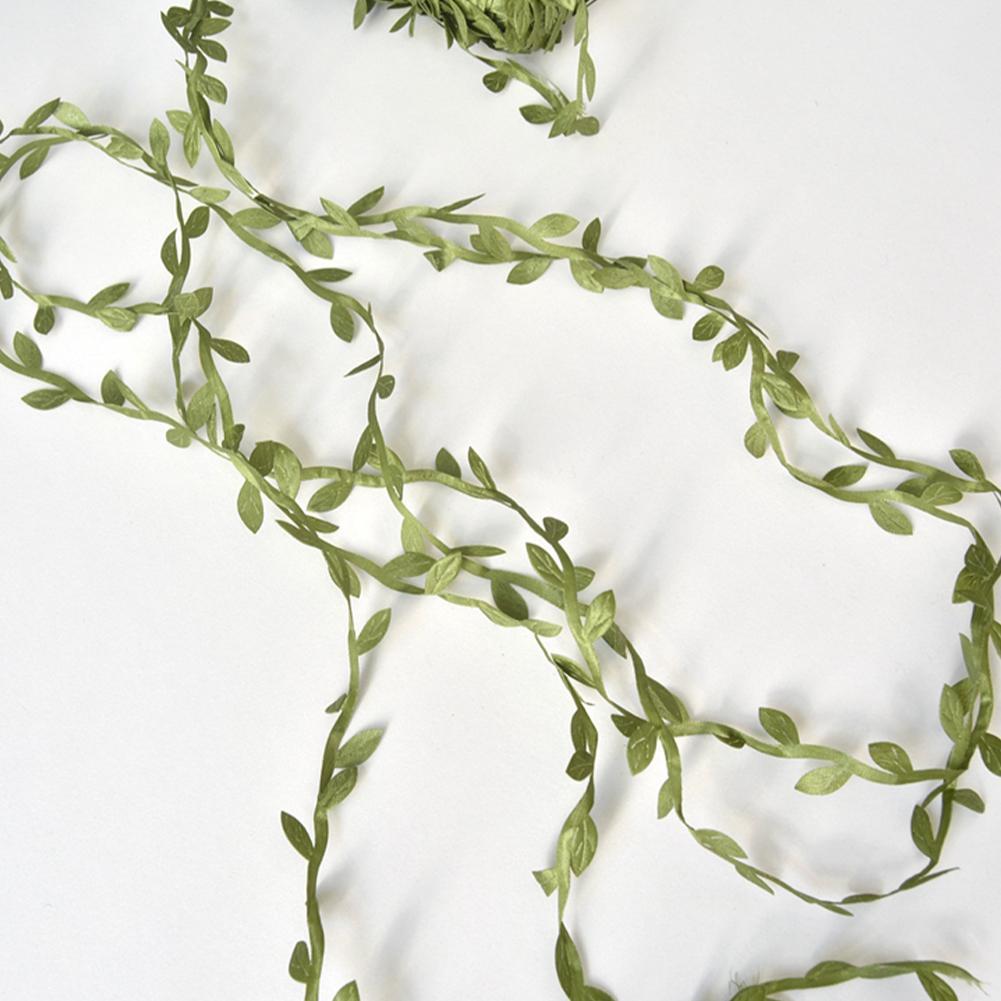 10M Artificial Leaf Vine Simulation Foliage Garden Wall Vines Rattan Home Decoration Decor Gree O8I2