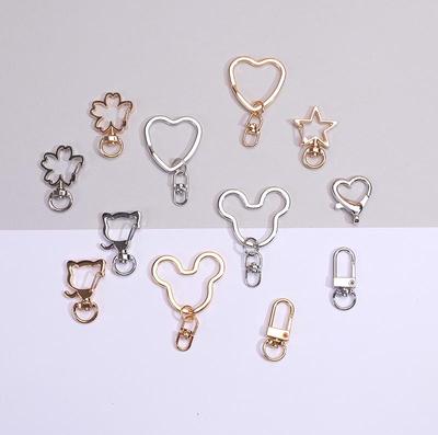 Брелок-мышь из цинкового сплава в форме сердца с крючком