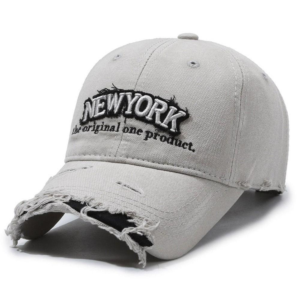 Adjustable Embroidery Baseball Cap Washed Cotton Sunscreen Hats For Man Women Fashion