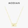 925 Sterling Silver Digit Stackable Pendant Necklaces Trendy Gold Color Thin Link Chain For Women Jewelry Christmas Gift
