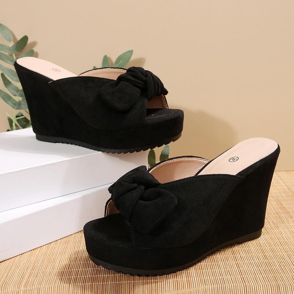 Women Wedge Sandals Open Toe Summer Slippers 10.5cm Platform Heels Comfortable Thick Sole Shoes