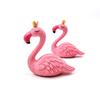 2pcs/Set Couples' Crown Flamingo Statues - For Fish Tank Landscaping, Bonsai DIY Decoration, Home Ornament | Valentine's Gift