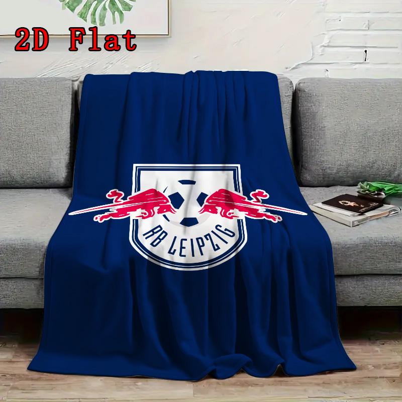 RB Leipzig 2D Flat Pattern Flannel Blanket High quality All Seasons Warmth and Comfort Perfect for Christmas Gifts.