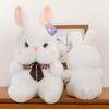 Super cute rabbit plush toy girl birthday gift bow tie rabbit sleeping pillow office doll