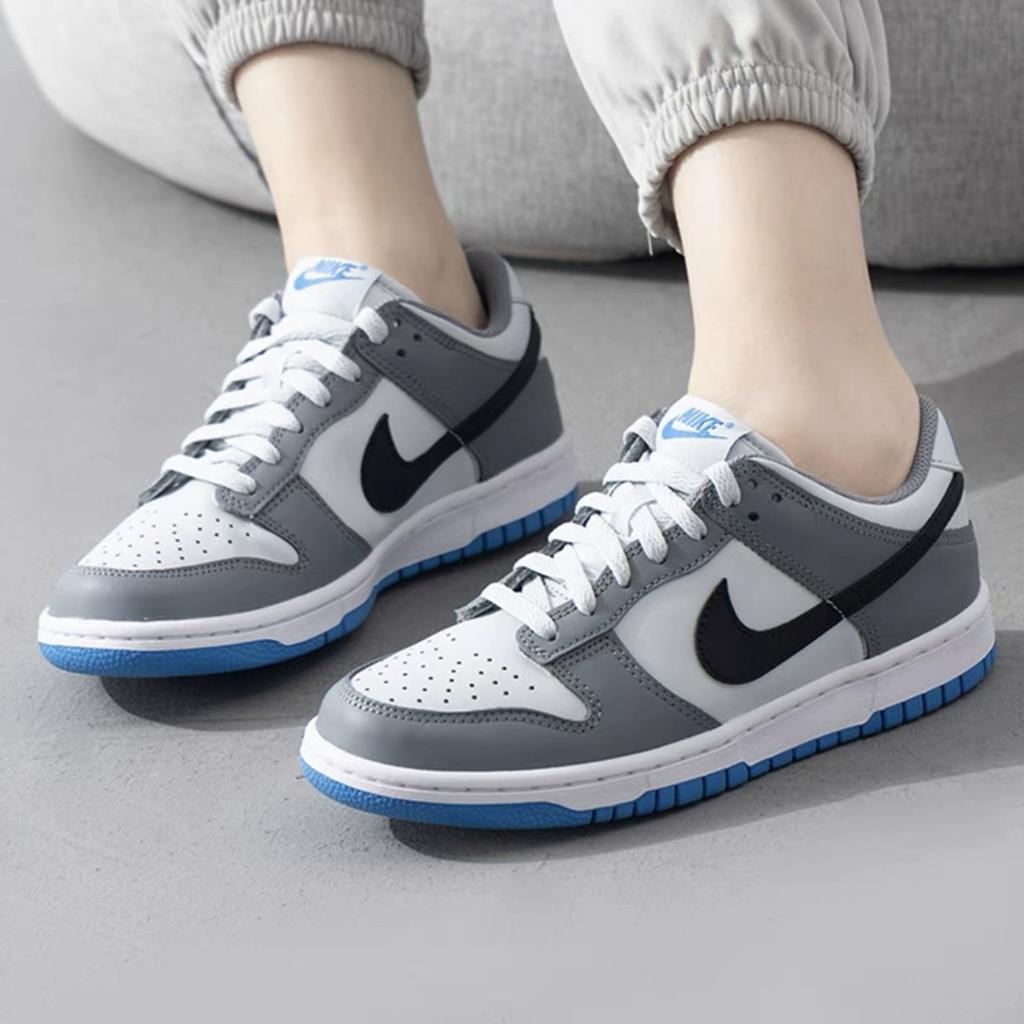 Nike Dunk Low GS Cool Grey Photo Blue Kids Sneakers Black Pure-Platinum Light-Photo-Blue FB9109-001