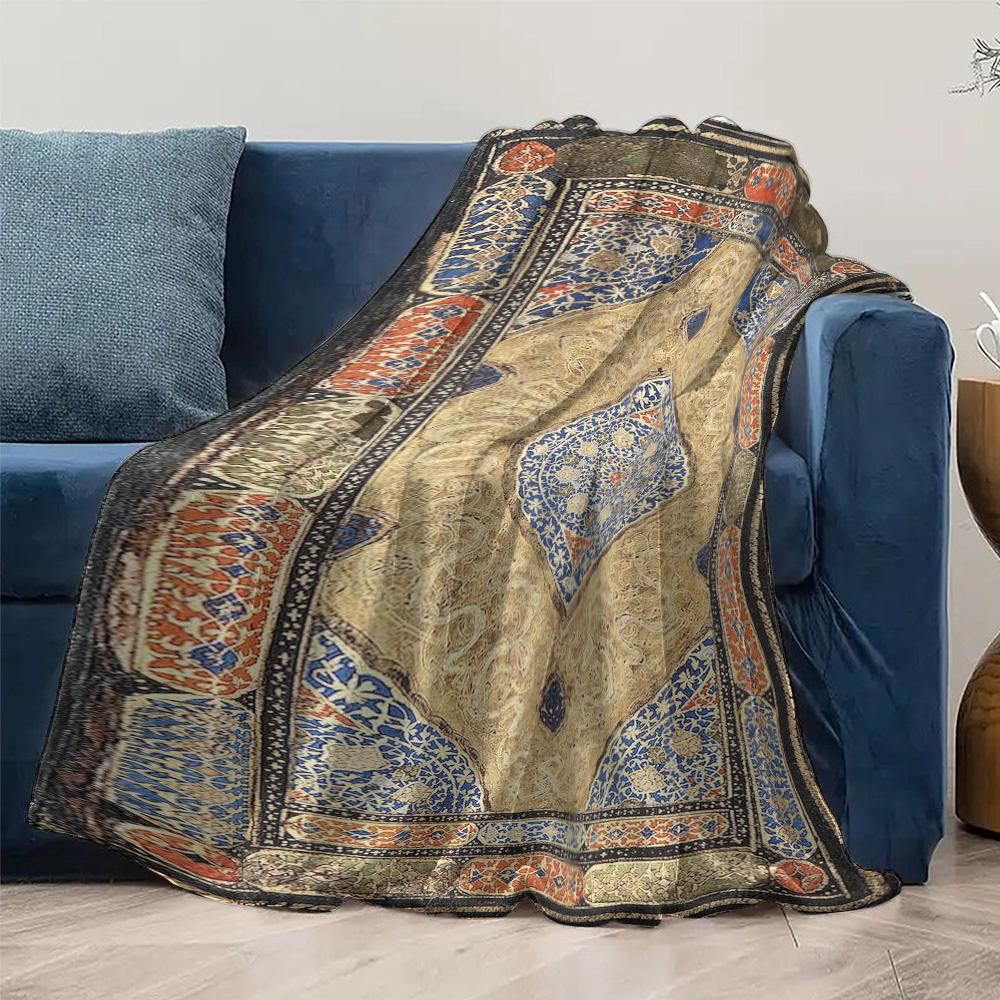 Турецкий Бохо Стиль Фланелевое Печатное Одеяло Подходит Для Всех Сезонов Подходит Для Гостиной Офиса Дивана И Путешествий