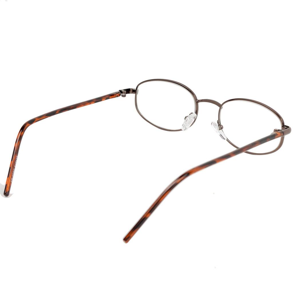 Очки для чтения Fujita Optical для мужчин, металлическая оправа, диоптрии 2.0, коричневые, FR-05 +2.00
