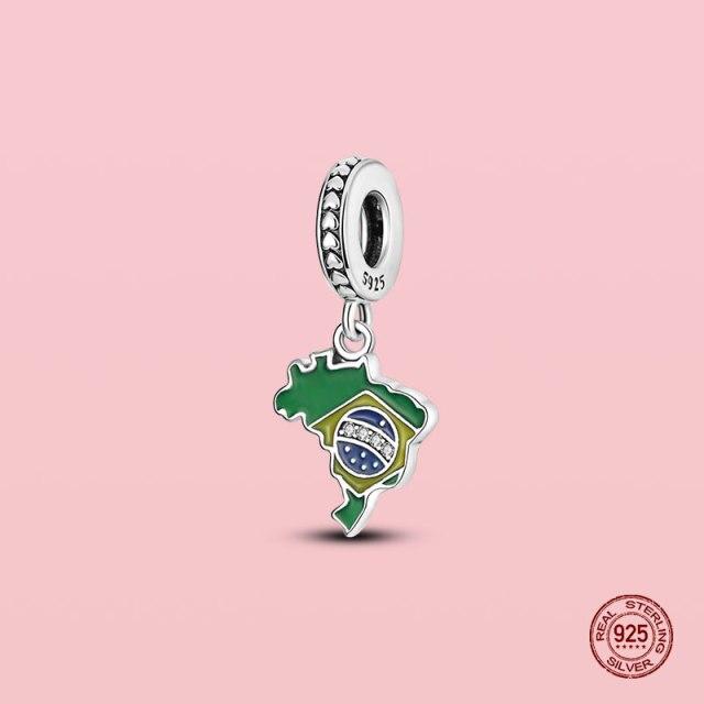 Подвеска из стерлингового серебра 925 пробы, очаровательные бусины для оригинального браслета Panjia, ожерелье, женские украшения