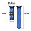For Samsung Galaxy Watch Ultra 47mm Silicone Sport Strap Breathable Dual Color Watch Strap