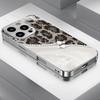 Закаленное стекло с рисунком леопардовой змеи, гальванизированный чехол для телефона для iPhone 17 16 15 Pro Max 14 Plus 13 12 11 Pro 16E 17 Air Cover