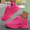 Модная женская розовая платформа спортивная обувь толстая подошва массивная повседневная обувь женская весенняя теннисная модная обувь слипоны для улицы ходьбы кроссовки