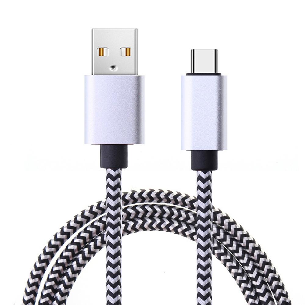 USB Type C Cable Date Sync 2.4A Fast 1M 2M 3M Charging Nylon Braided Wire Charger Cable For Samsung Huawei Android Mobile Phone