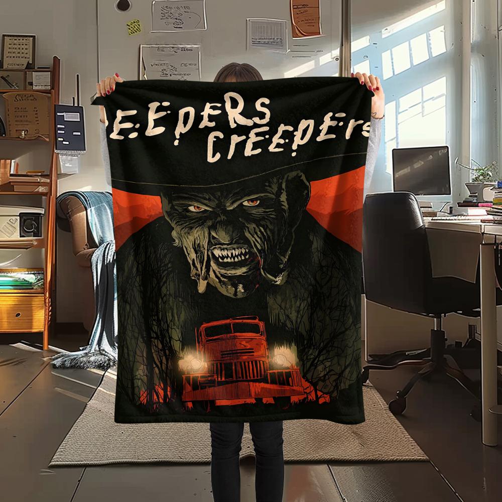 horror movie Print Flannel Blanket,High quality Comfortable for All Seasons,Home Decor,Warmth and Comfort,Perfect for Christmas Gifts