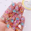 50 шт. красочные мини-милые кристаллические леденцы из смолы, художественные украшения для ногтей с плоской задней поверхностью, стразы, аппликация, сделай сам, свадебный декор для скрапбукинга, поделки