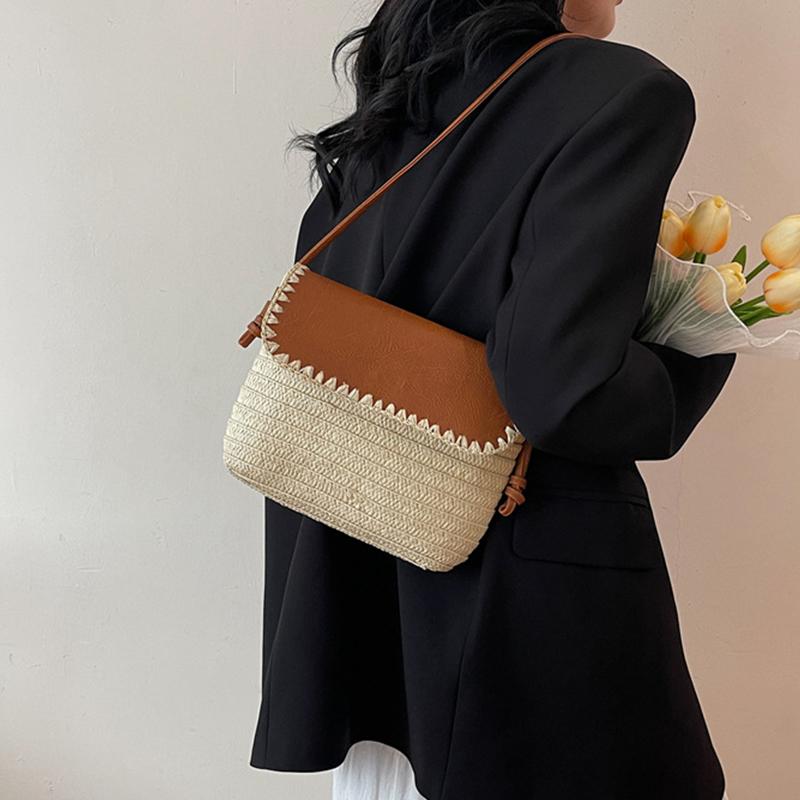 Сумка-мессенджер из бумажной веревки, плетеная вручную, для женщин, леди, пляж, маленькая сумка через плечо, сумка для отдыха, кошелек