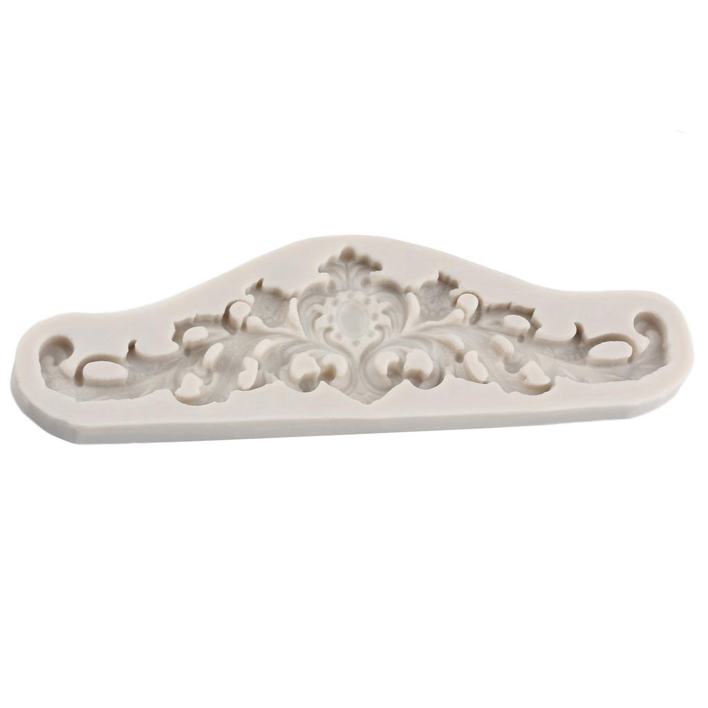 Силиконовые формы в стиле барокко, рельефные силиконовые формы с листьями, границы для торта, формы для помадки, инструменты для украшения торта, конфетная глина, формы для шоколадной мастики