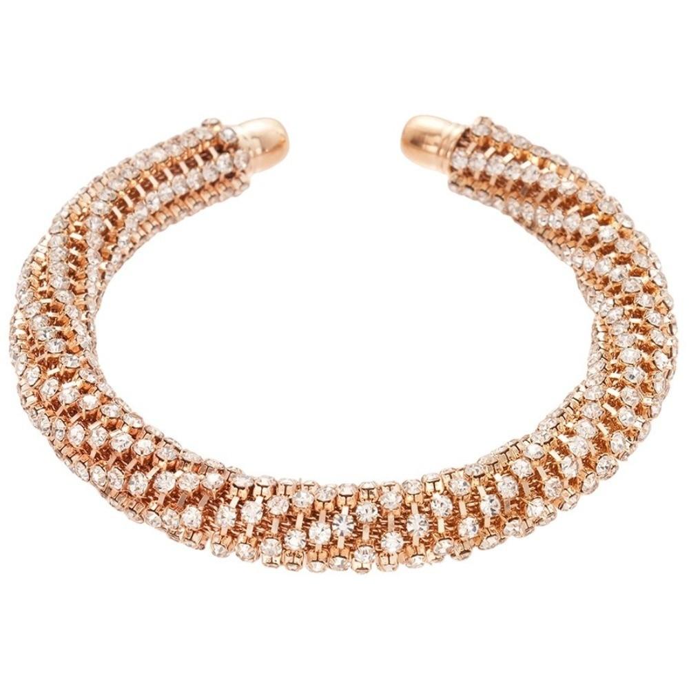 Exquisite Open Bracelet Size Adjustable Open Bangle New Full Rhinestone Bracelet Women Fashion