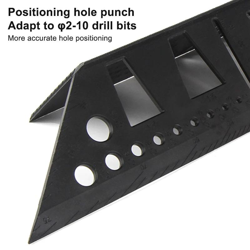 Многофункциональный угловой столярный шаблон: 3D Шаблон «Елочка» для разметки с позиционированием перфорации, Инструмент для плотников и профессиональных декоративных проектов