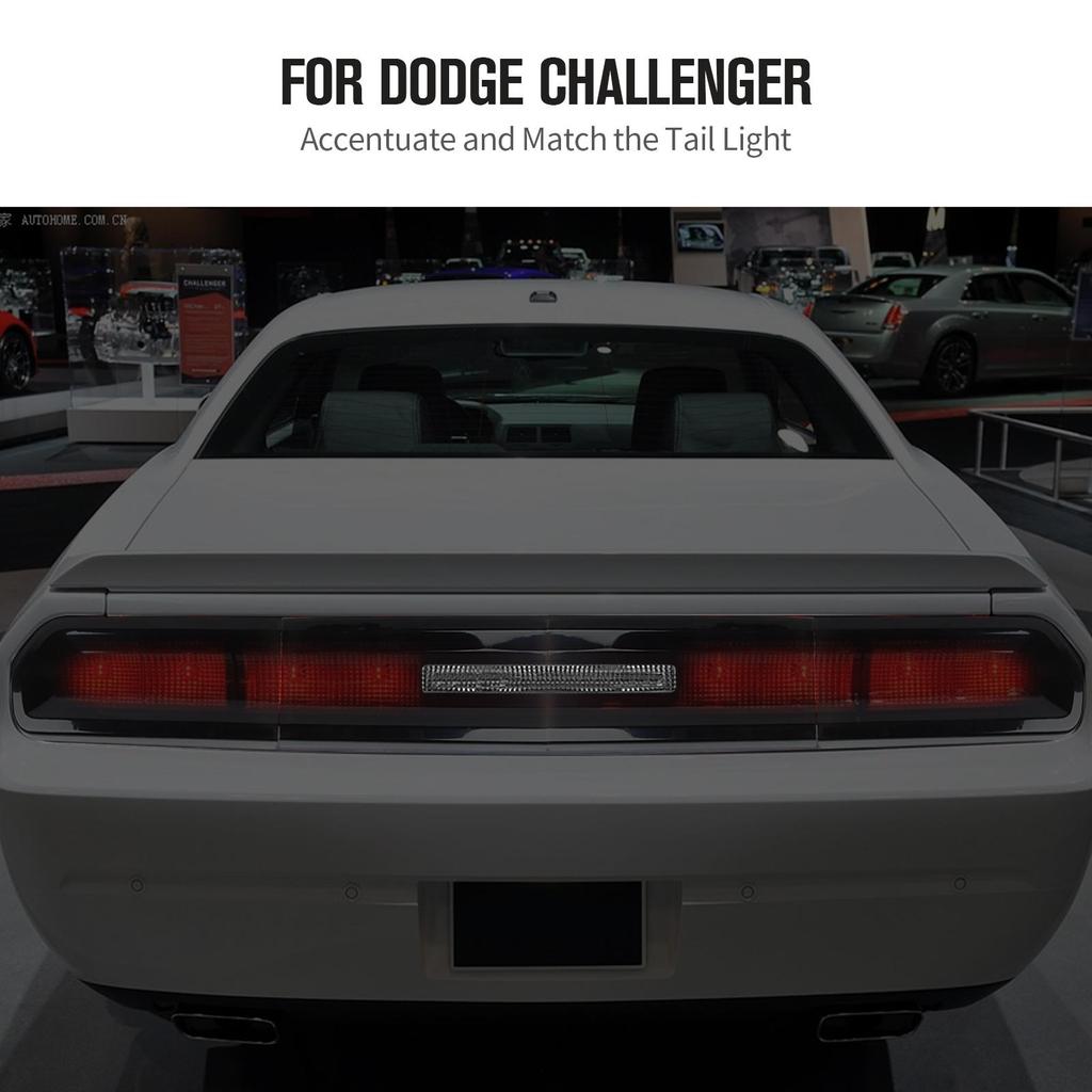 Крышка заднего фонаря автомобиля, декоративная накладка, внешние аксессуары для Dodge Challenger 2009-2014, дымчатый черный, 4 шт.