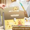 13 Layer Capibara Document Folder Test Paper Storage Bag for Students and Office Workers