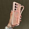 New Matte Translucent With Lanyard Shockproof Magnetic Cover for Samsung Galaxy S25 Edge S24 FE S23 Ultra Plus For Magsafe Case