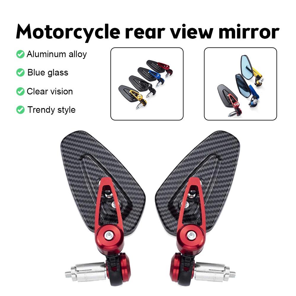 Motorcycle Rearview Mirrors Clear Glass Scooter Bar End Handlebar Mirror Modified Inverted Rear Mirror Motorbike Accessories