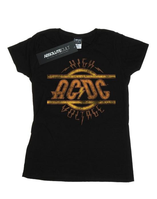 AC/DC Женская/Дамская хлопковая футболка High Voltage