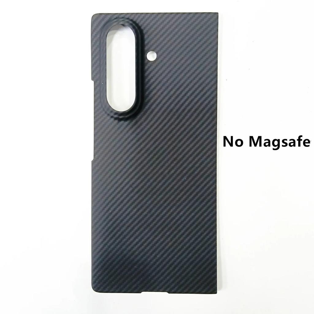 Real Aramid Carbon Fiber For Magsafe Case For Samsung Galaxy Z TriFold Matte Magnetic Woven Scenery View Shockproof Back Cover