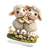 2D Sheep Decor Acrylic Table Decoration Holiday Creative Tabletop Ornament Desktop Plaque