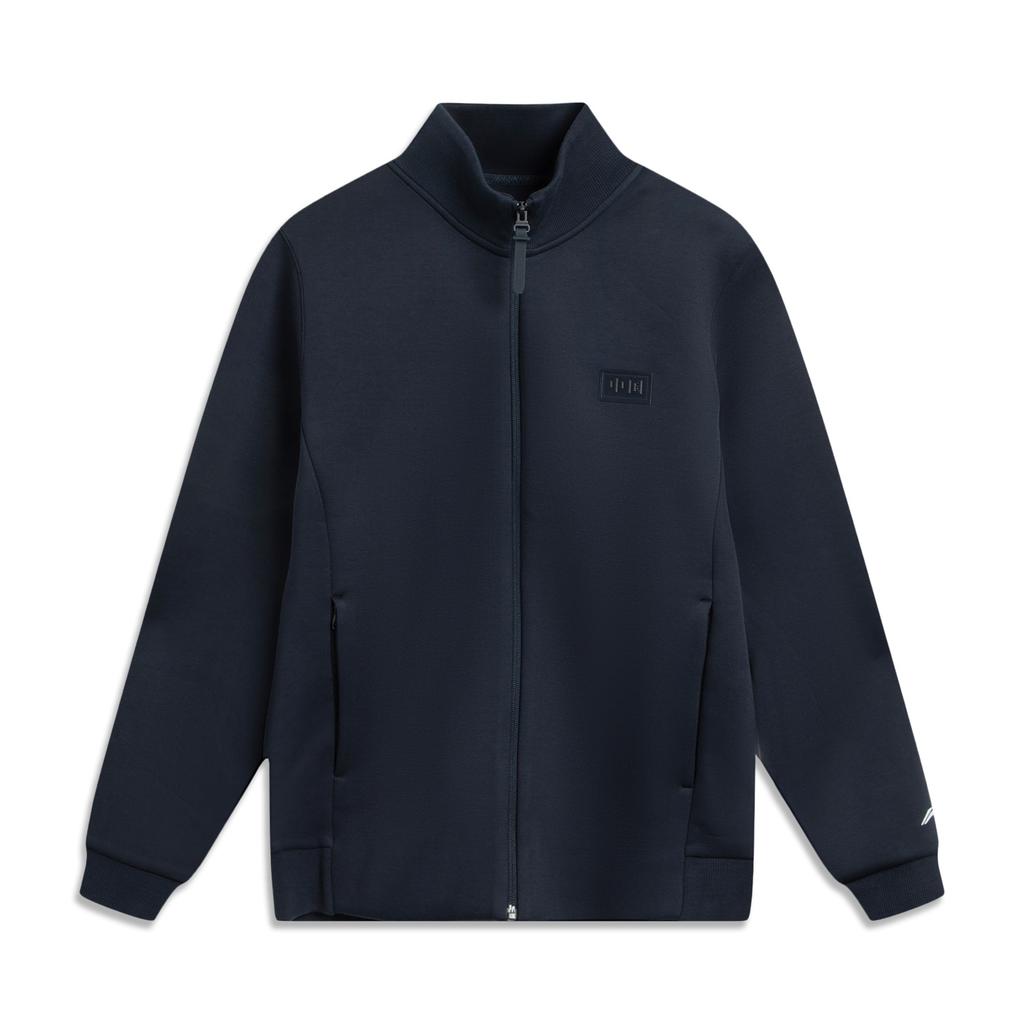 Li-Ning Honor Series Versatile Casual Solid Color Simple Stand Collar Comfortable Zip-Up Hoodie Men Hoodies AWDVE81-3