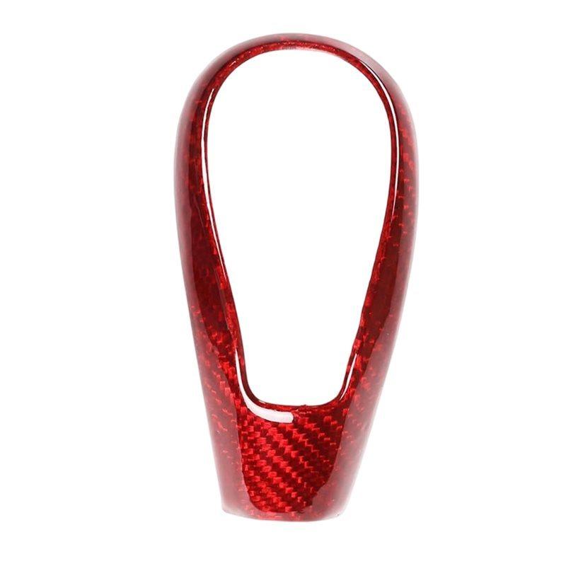 For Volvo S60 XC60 S80 V40 Gear Shift Knob Head Cover Carbon Fiber Trim Sticker Panel Car Accessories