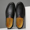 Новый стиль Мужские классические ретро лоферы Легкие удобные кожаные туфли для вождения Швейные мужские повседневные слипоны