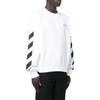 Off-White Толстовка оверсайз Diagonal Helvetica, белые мужские топы OMBA058C99FLE0010110