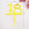 Номер 18 21 30 40 50 60 100 Акриловый Декоративный Плагин Свадебный Юбилей День Рождения Торт Табличка