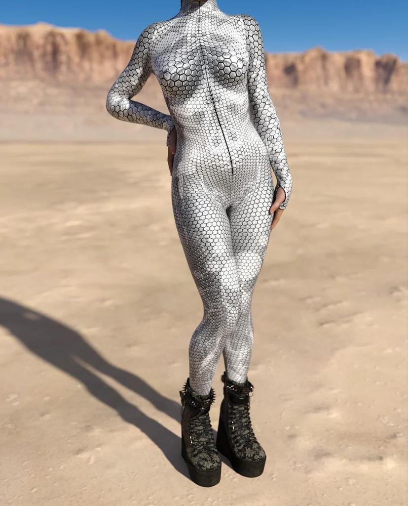 Halloween Adult Cosplay Jumpsuit With 3d Digital Print For Costume Party And Role Play