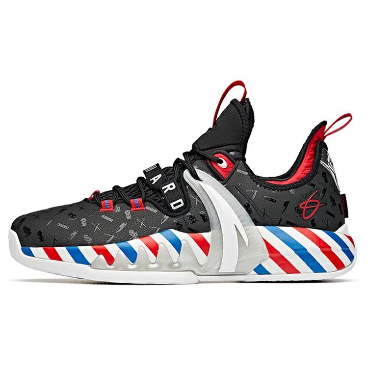 Anta GH2 Low top Performance Basketball Shoes Men's Black White Red (Unisex) Basketball Shoes 112111103 6