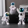 3pcs Astronaut Figurine Home Decor Astronaut Statue Sculpture showpiece Decor Golden (Gradient Blue)