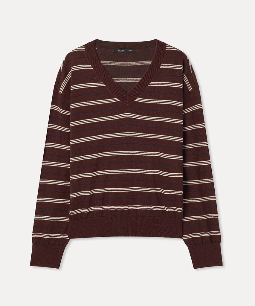 MIXXO Свободный пуловер с V-образным вырезом Re Kaft7Ms_Miwkag306T