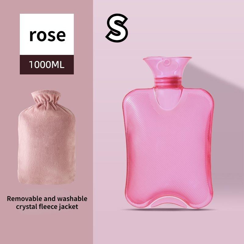 Hot Water Bags Filled with Water Warm Tummy Warmer Hand Warming Bags Female Students Compress Tummy Silicone Cute Plush Hot Compress