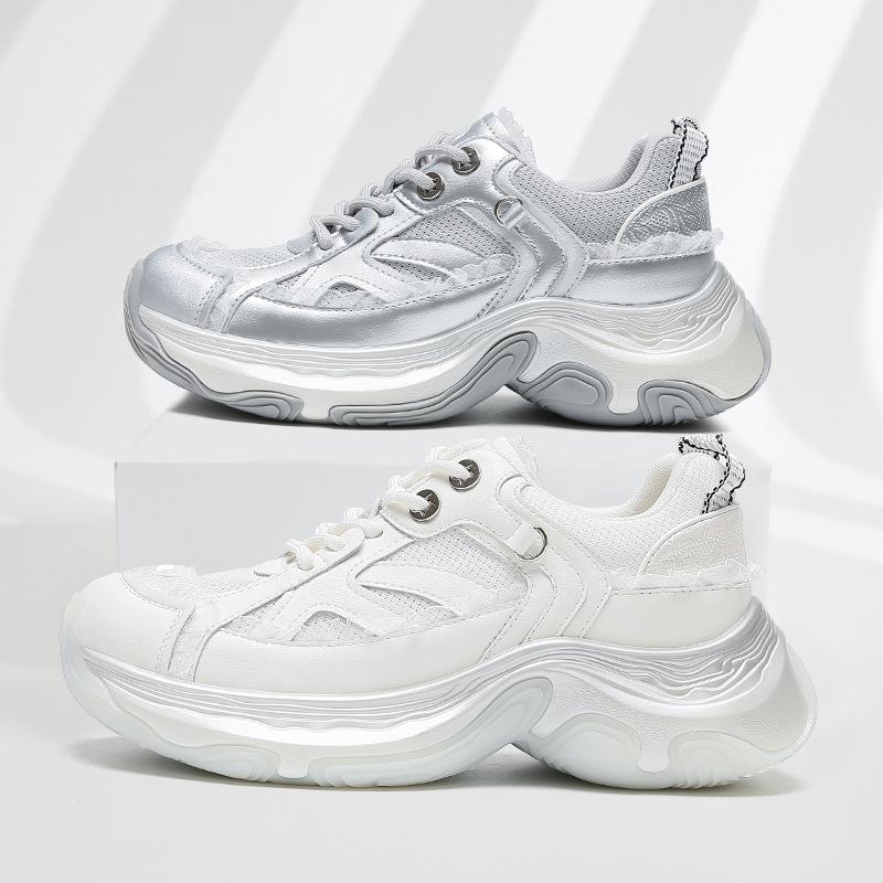 Strictly Selected 2025 Women's Shoes with Soft Soles Are Not Tired of Feet, Dad Shoes, Women's Versatile High-end Sense One-pedal Sneakers